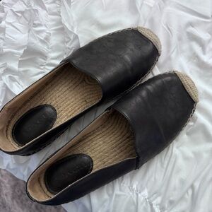 Coach Black Espadrilles with Beige Sole